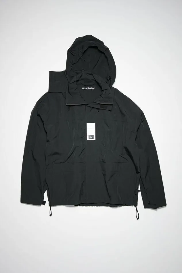Acne Studios Outerwear Woman Nylon Hooded JacketUnisex Black