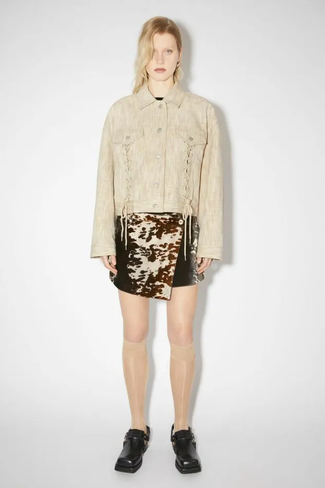Acne Studios Outerwear Woman Relaxed Fit Jacket Beige
