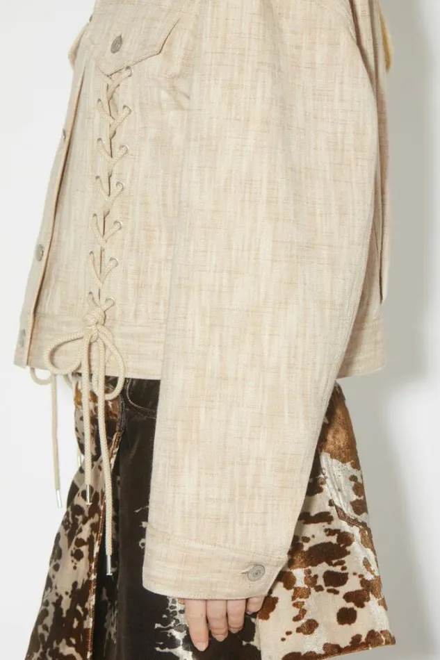 Acne Studios Outerwear Woman Relaxed Fit Jacket Beige