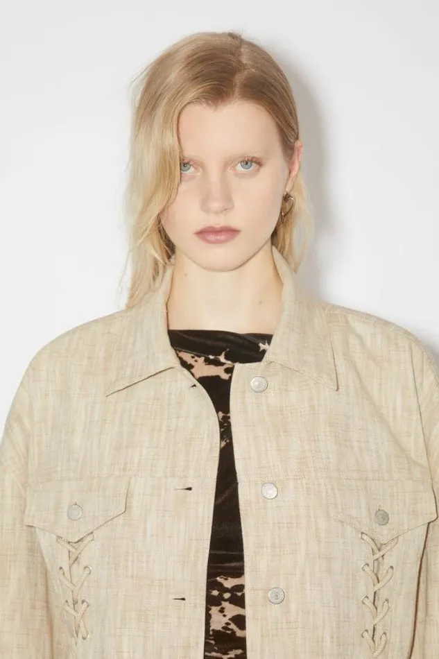 Acne Studios Outerwear Woman Relaxed Fit Jacket Beige