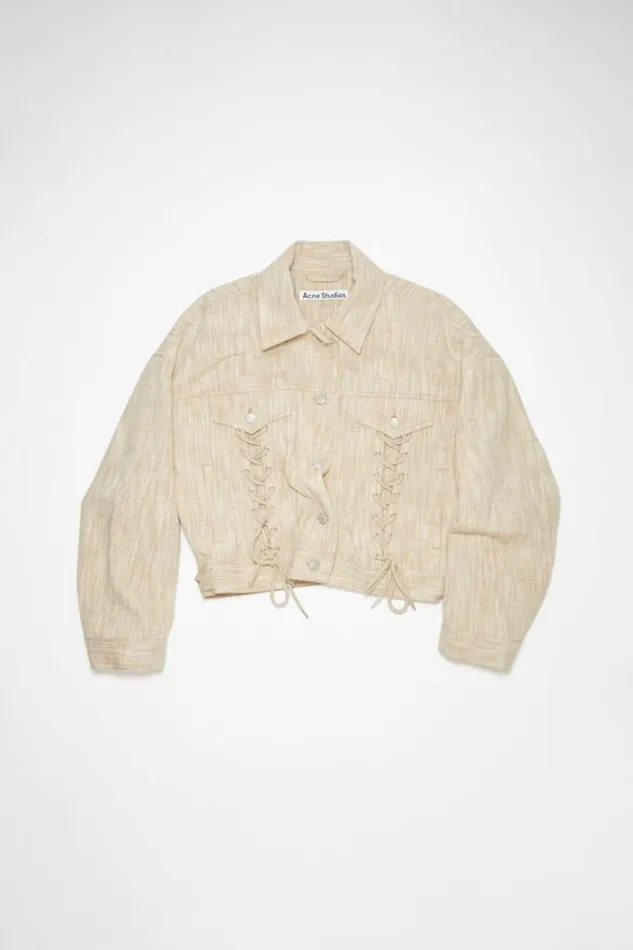 Acne Studios Outerwear Woman Relaxed Fit Jacket Beige