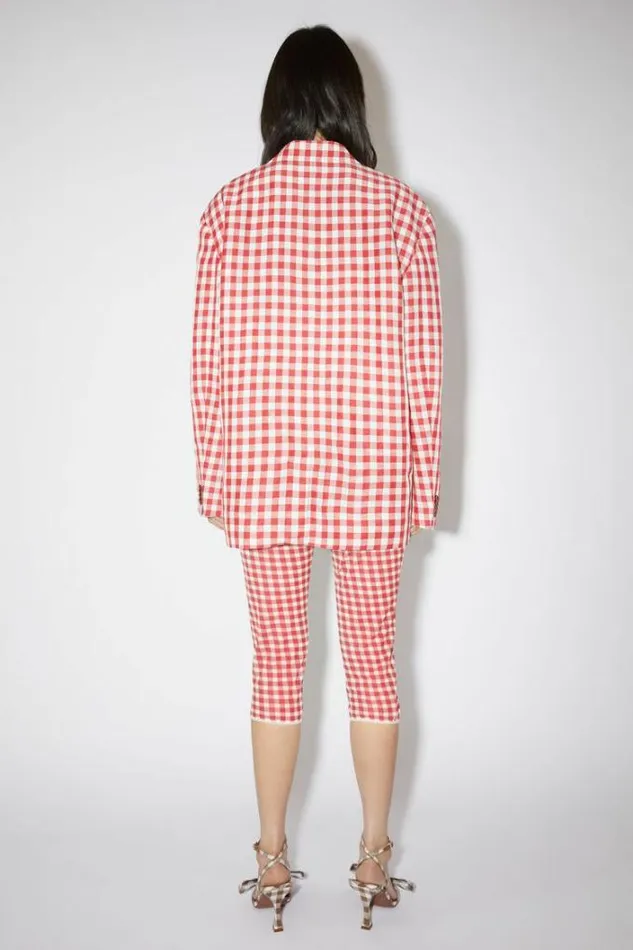 Acne Studios Outerwear Woman Singlebreasted BlazerRunway Show Cardinal Red