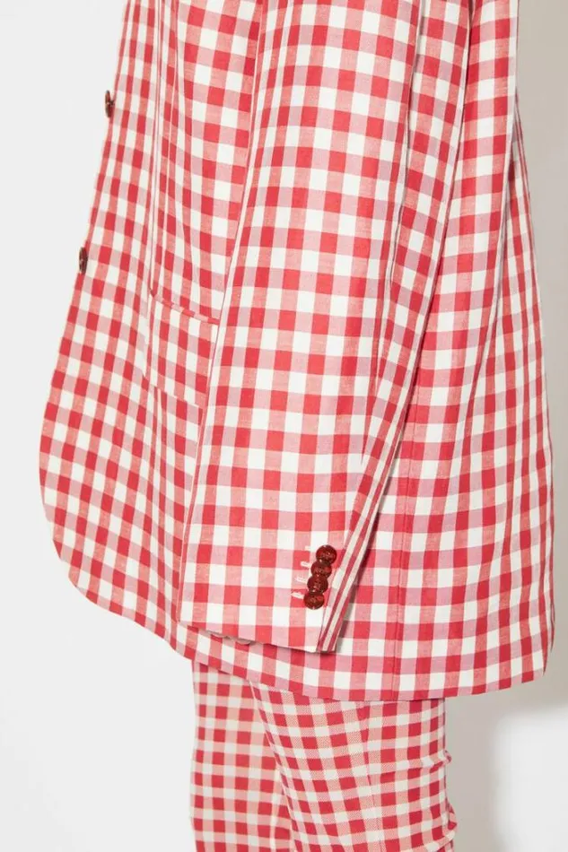 Acne Studios Outerwear Woman Singlebreasted BlazerRunway Show Cardinal Red