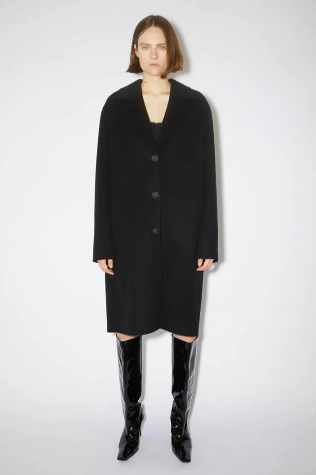 Acne Studios Outerwear Woman Singlebreasted Coat Black