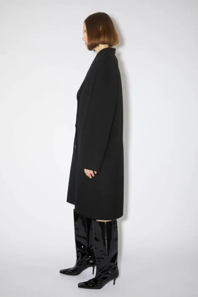 Acne Studios Outerwear Woman Singlebreasted Coat Black