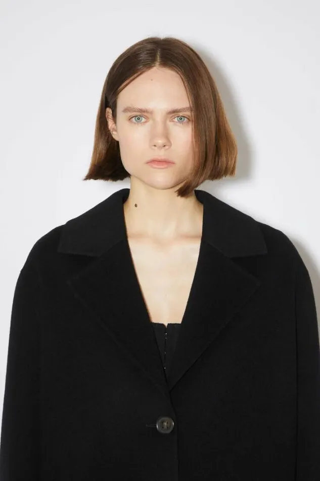 Acne Studios Outerwear Woman Singlebreasted Coat Black