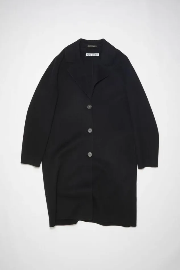 Acne Studios Outerwear Woman Singlebreasted Coat Black