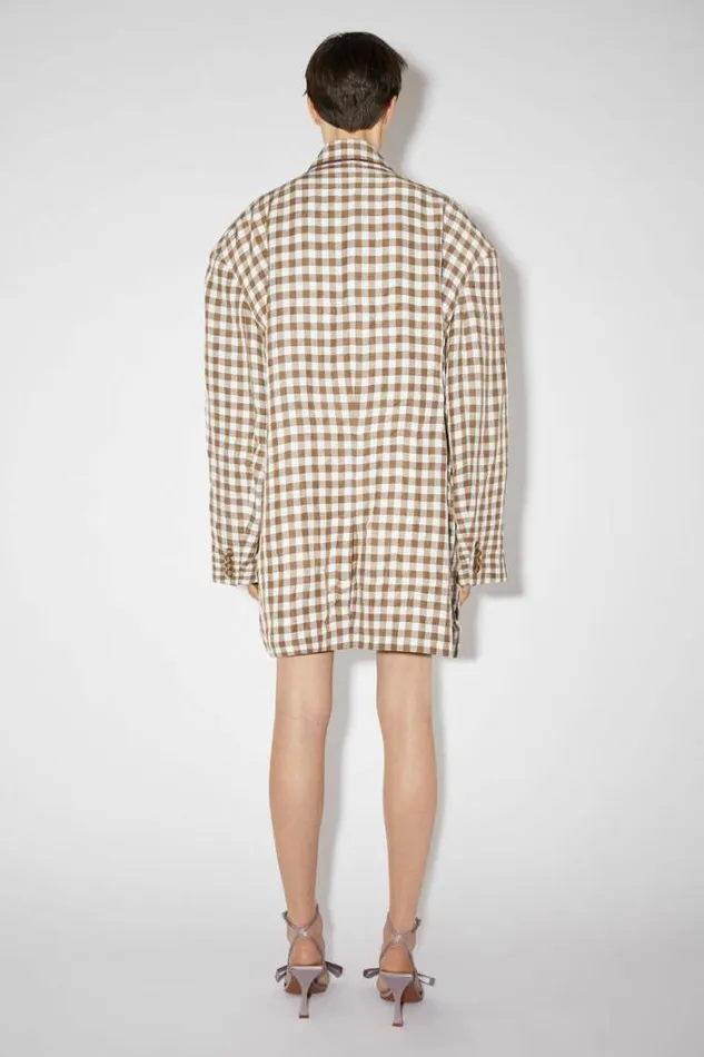 Acne Studios Outerwear Woman Singlebreasted JacketRunway Show Brown