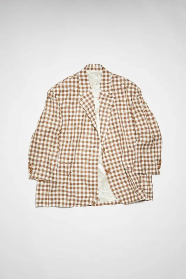 Acne Studios Outerwear Woman Singlebreasted JacketRunway Show Brown