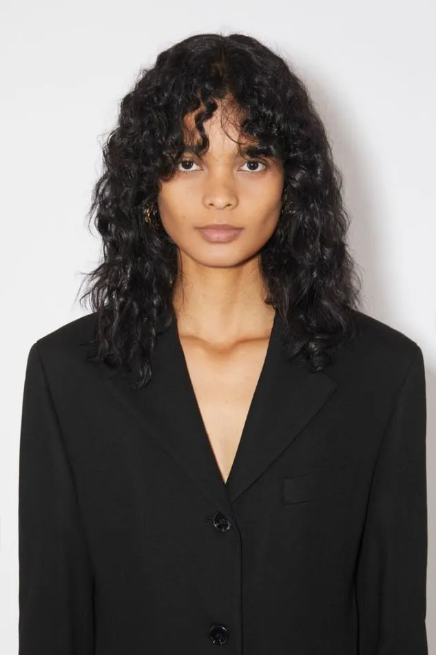 Acne Studios Outerwear Woman Singlebreasted Suit Jacket Black