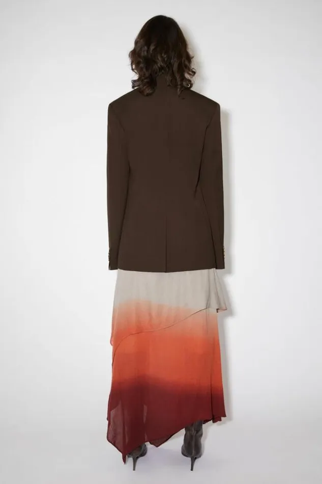 Acne Studios Outerwear Woman Singlebreasted Suit Jacket Chestnut Brown
