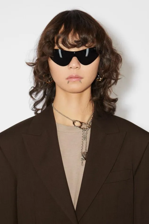 Acne Studios Outerwear Woman Singlebreasted Suit Jacket Chestnut Brown
