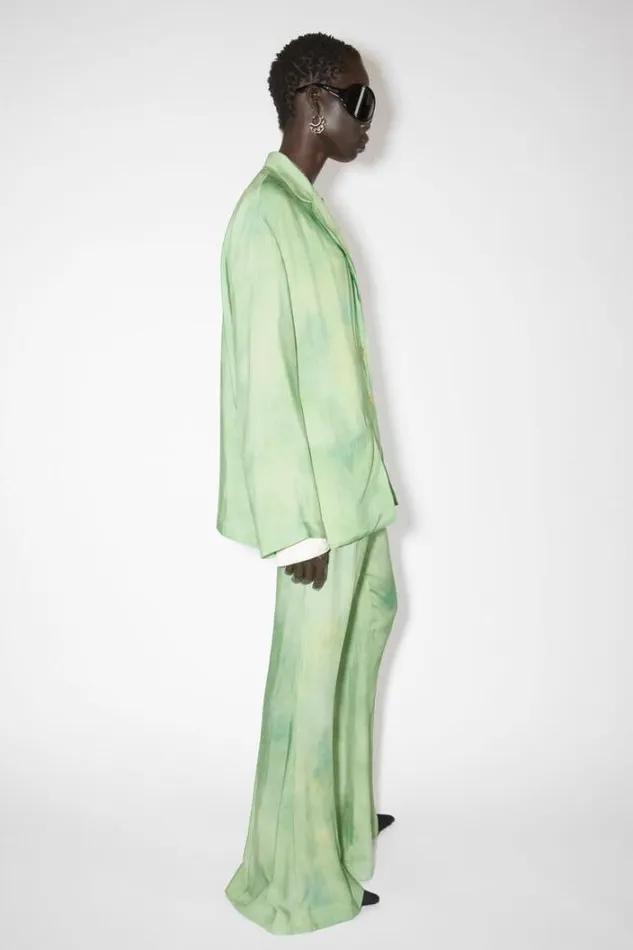 Acne Studios Outerwear Woman Singlebreasted Suit Jacket Pale Green Multi