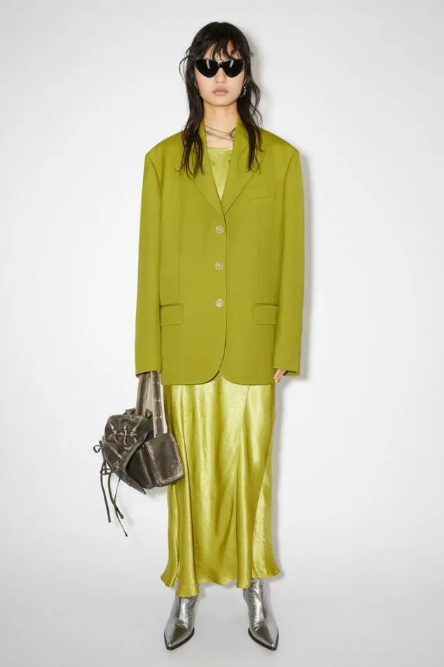 Acne Studios Outerwear Woman Singlebreasted Suit Jacket Seaweed Green