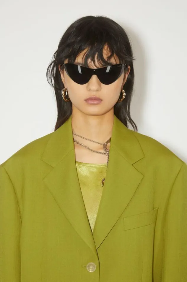 Acne Studios Outerwear Woman Singlebreasted Suit Jacket Seaweed Green