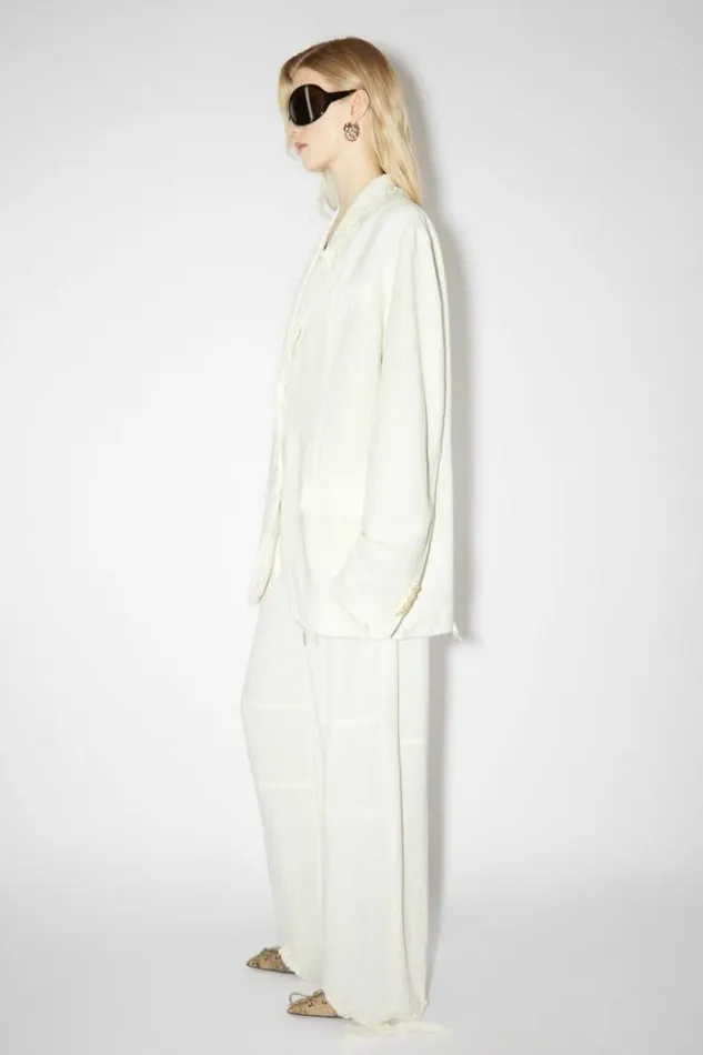 Acne Studios Outerwear Woman Singlebreasted Suit Jacket Warm White