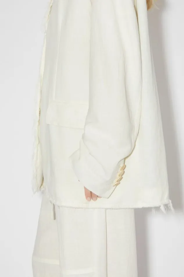 Acne Studios Outerwear Woman Singlebreasted Suit Jacket Warm White
