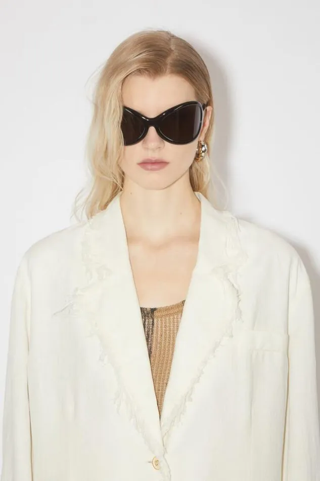 Acne Studios Outerwear Woman Singlebreasted Suit Jacket Warm White