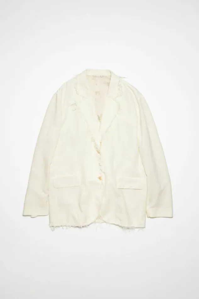 Acne Studios Outerwear Woman Singlebreasted Suit Jacket Warm White