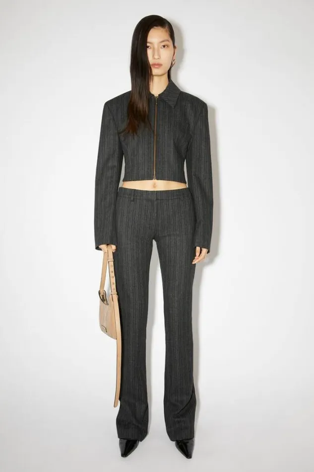 Acne Studios Outerwear Woman Tailored Jacket Charcoal Grey