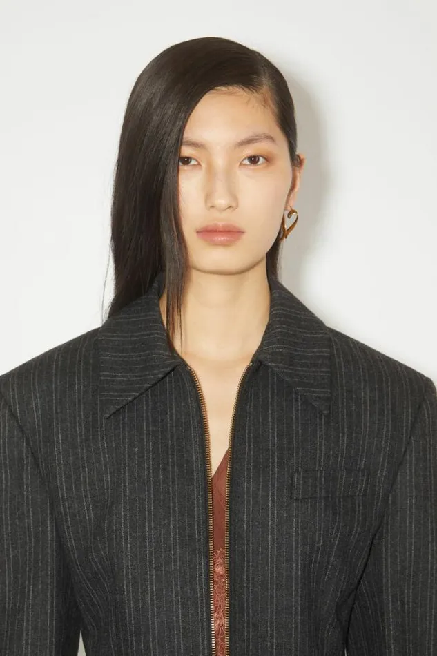 Acne Studios Outerwear Woman Tailored Jacket Charcoal Grey