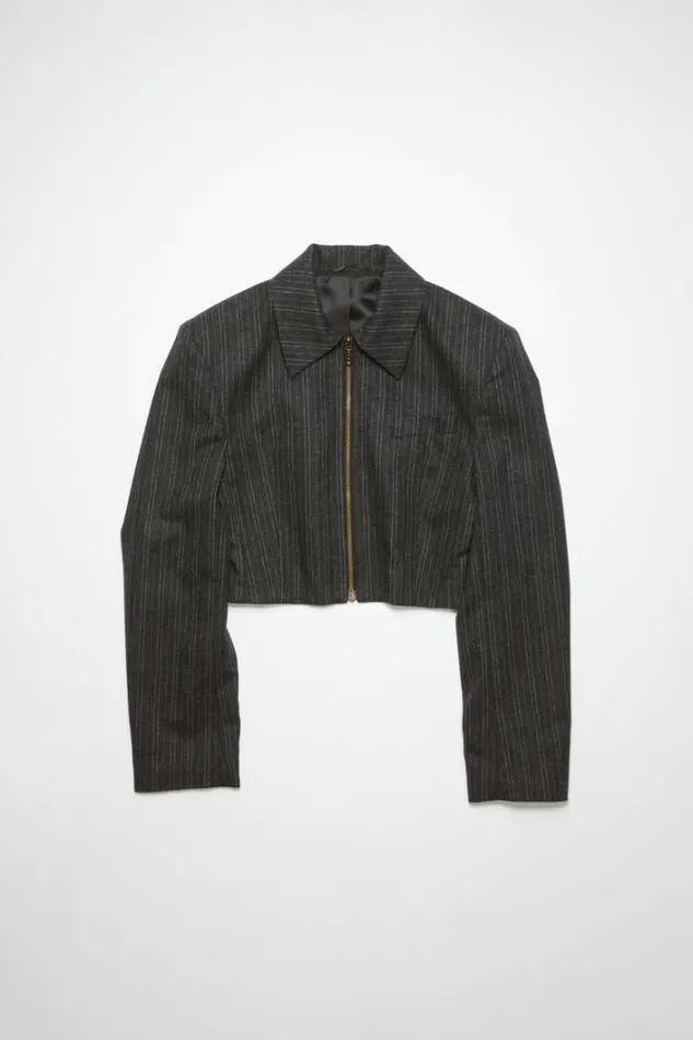 Acne Studios Outerwear Woman Tailored Jacket Charcoal Grey