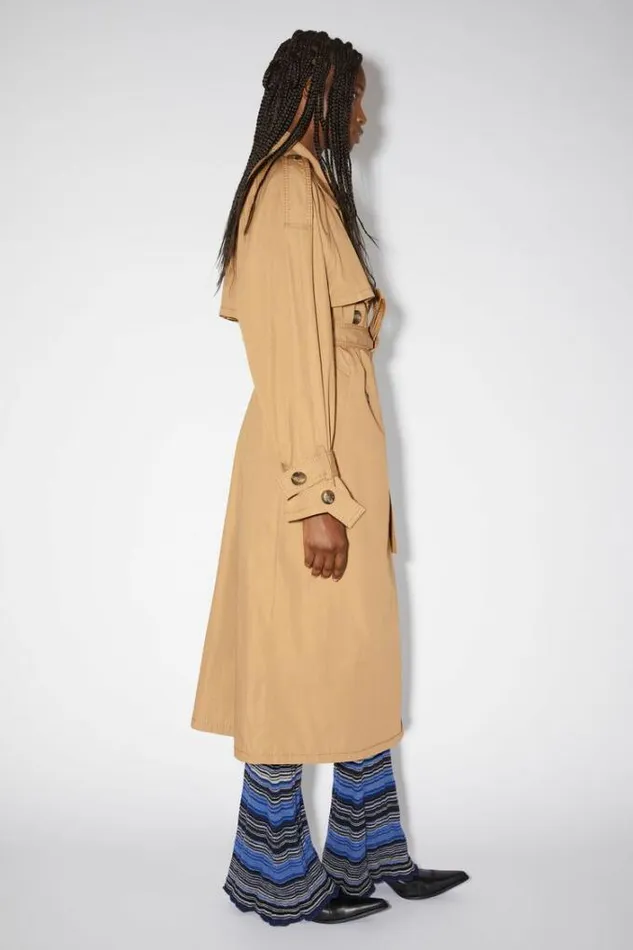 Acne Studios Outerwear Woman Trench Coat Khaki Beige