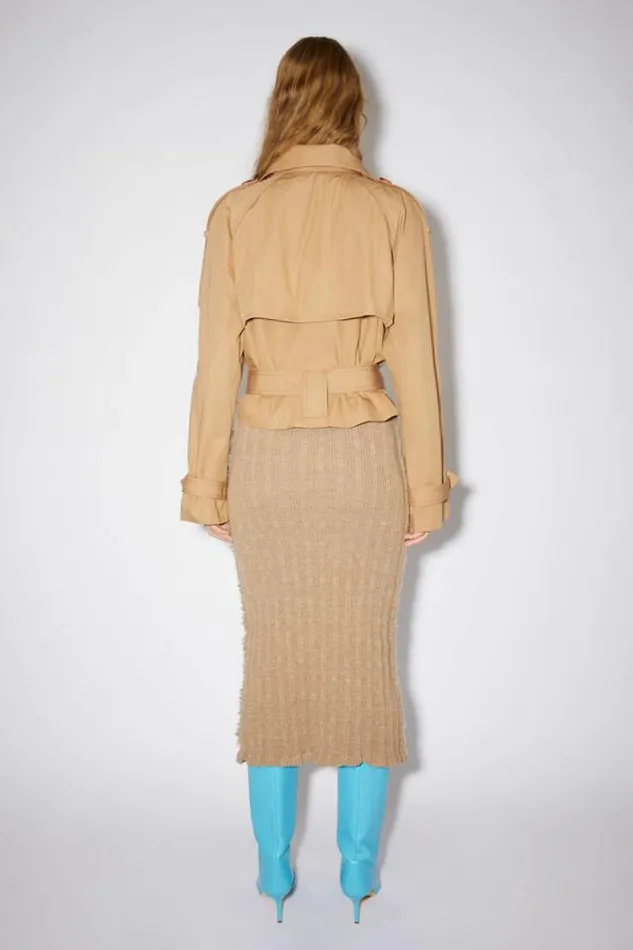 Acne Studios Outerwear Woman Trench Jacket Khaki Beige