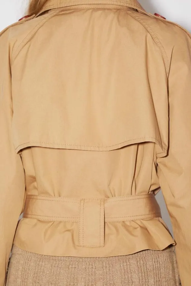 Acne Studios Outerwear Woman Trench Jacket Khaki Beige