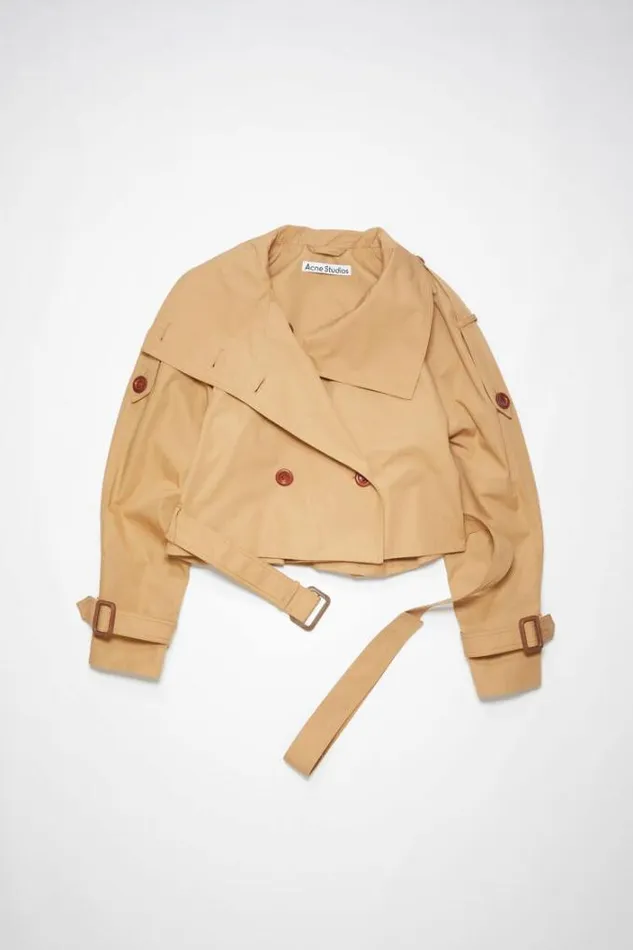 Acne Studios Outerwear Woman Trench Jacket Khaki Beige
