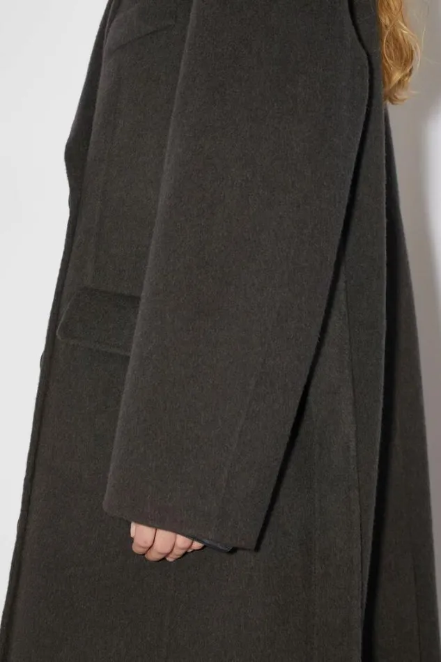 Acne Studios Outerwear Woman Wrap Coat Charcoal Grey