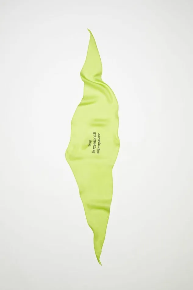 Acne Studios Scarves Man Silk Scarf Fluo Yellow