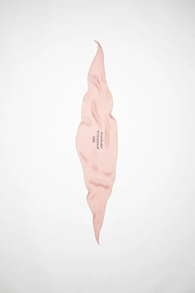 Acne Studios Scarves Man Silk Scarf Rose Pink