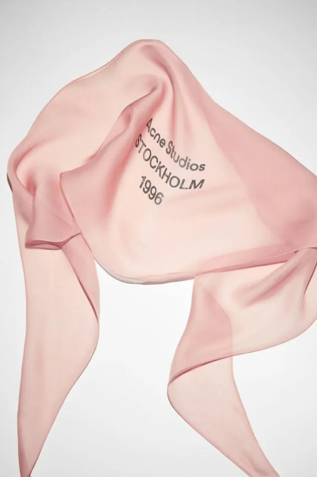 Acne Studios Scarves Man Silk Scarf Rose Pink