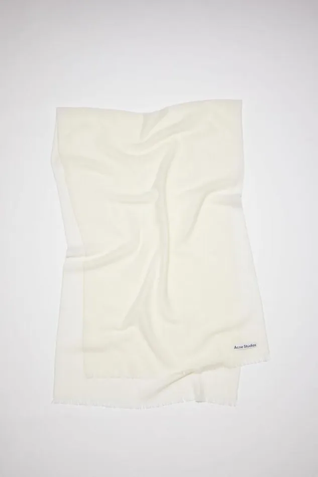 Acne Studios Scarves Woman Light Wool Scarf 8211 Oversized Cream Beige