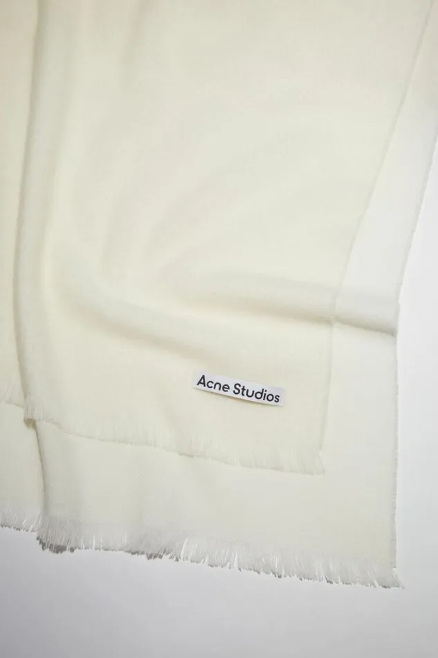 Acne Studios Scarves Woman Light Wool Scarf 8211 Oversized Cream Beige