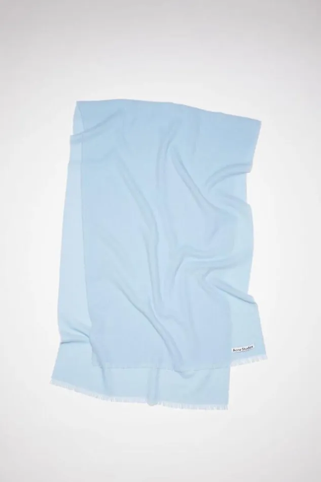Acne Studios Scarves Woman Light Wool Scarf 8211 Oversized Light Blue