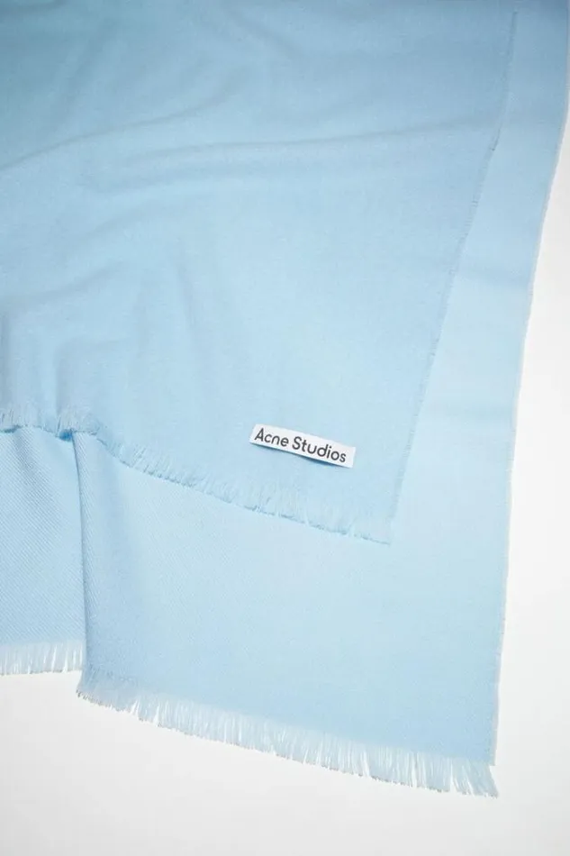 Acne Studios Scarves Woman Light Wool Scarf 8211 Oversized Light Blue