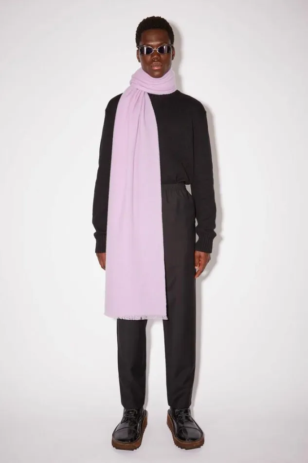 Acne Studios Scarves Woman Light Wool Scarf 8211 Oversized Lilac Purple