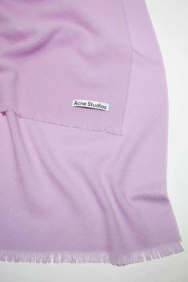 Acne Studios Scarves Woman Light Wool Scarf 8211 Oversized Lilac Purple