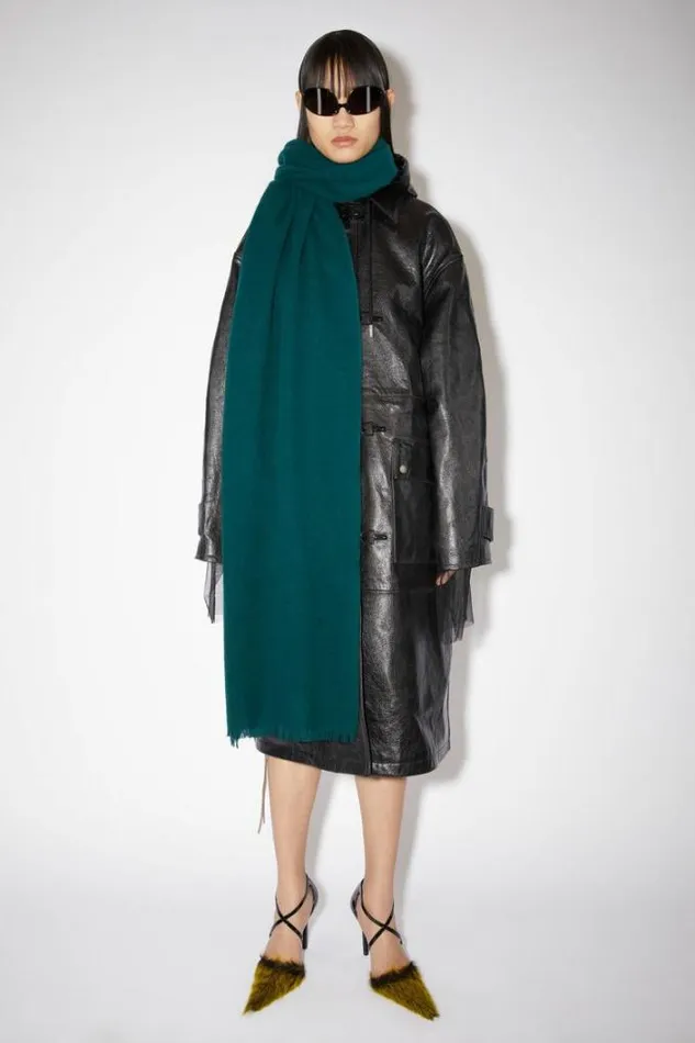 Acne Studios Scarves Woman Light Wool Scarf 8211 OversizedPersonalise It Emerald Green