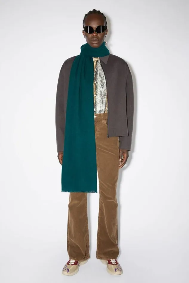 Acne Studios Scarves Woman Light Wool Scarf 8211 OversizedPersonalise It Emerald Green