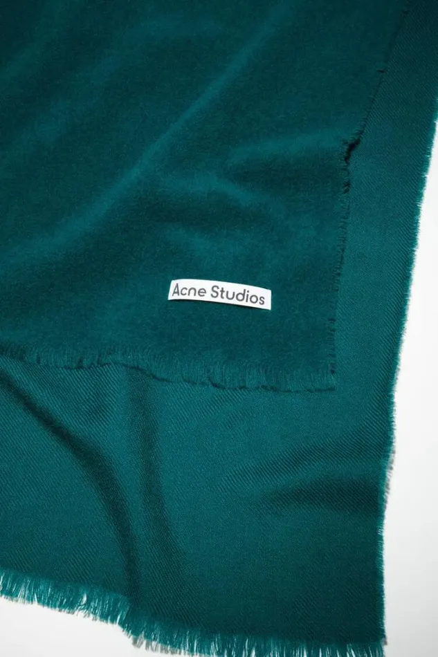 Acne Studios Scarves Woman Light Wool Scarf 8211 OversizedPersonalise It Emerald Green
