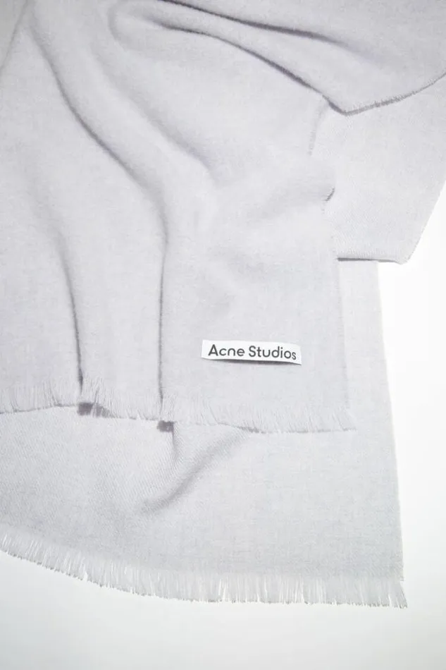 Acne Studios Scarves Woman Light Wool Scarf 8211 OversizedPersonalise It Light Grey Melange