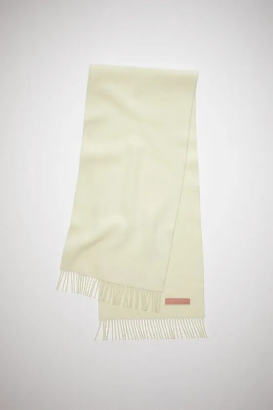 Acne Studios Scarves Woman Rich Wool Fringe Scarf 8211 Narrow Cold White