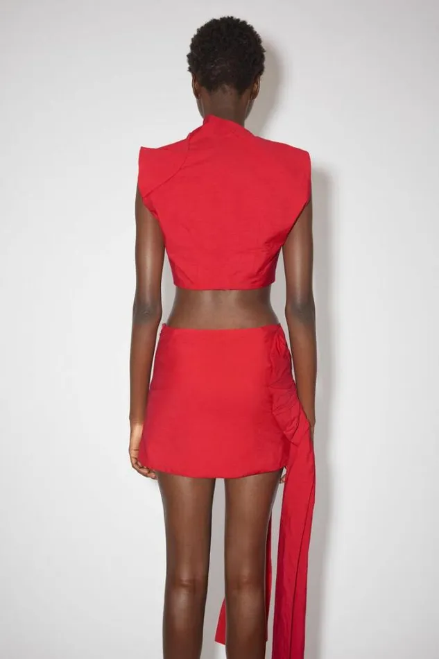 Acne Studios Shirts and Blouses Woman Asymmetric BlouseRunway Show Cardinal Red