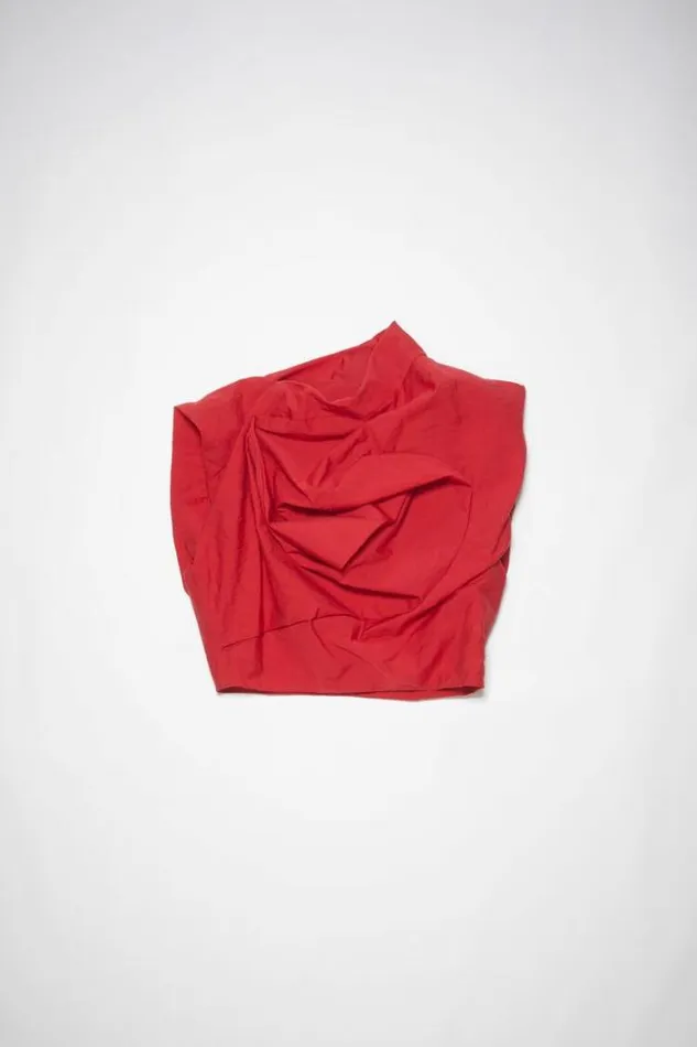 Acne Studios Shirts and Blouses Woman Asymmetric BlouseRunway Show Cardinal Red