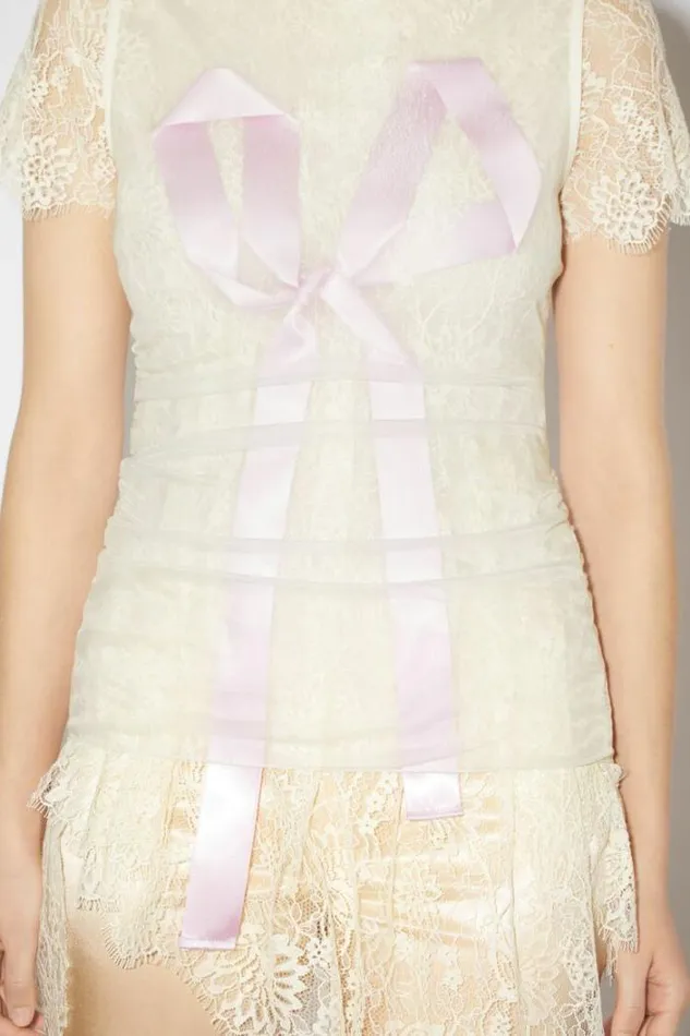 Acne Studios Shirts and Blouses Woman Bow BlouseRunway Show Light Grey
