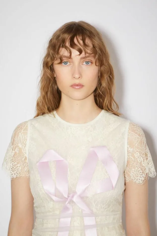 Acne Studios Shirts and Blouses Woman Bow BlouseRunway Show Light Grey