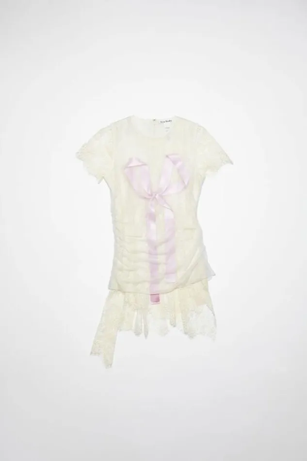 Acne Studios Shirts and Blouses Woman Bow BlouseRunway Show Light Grey